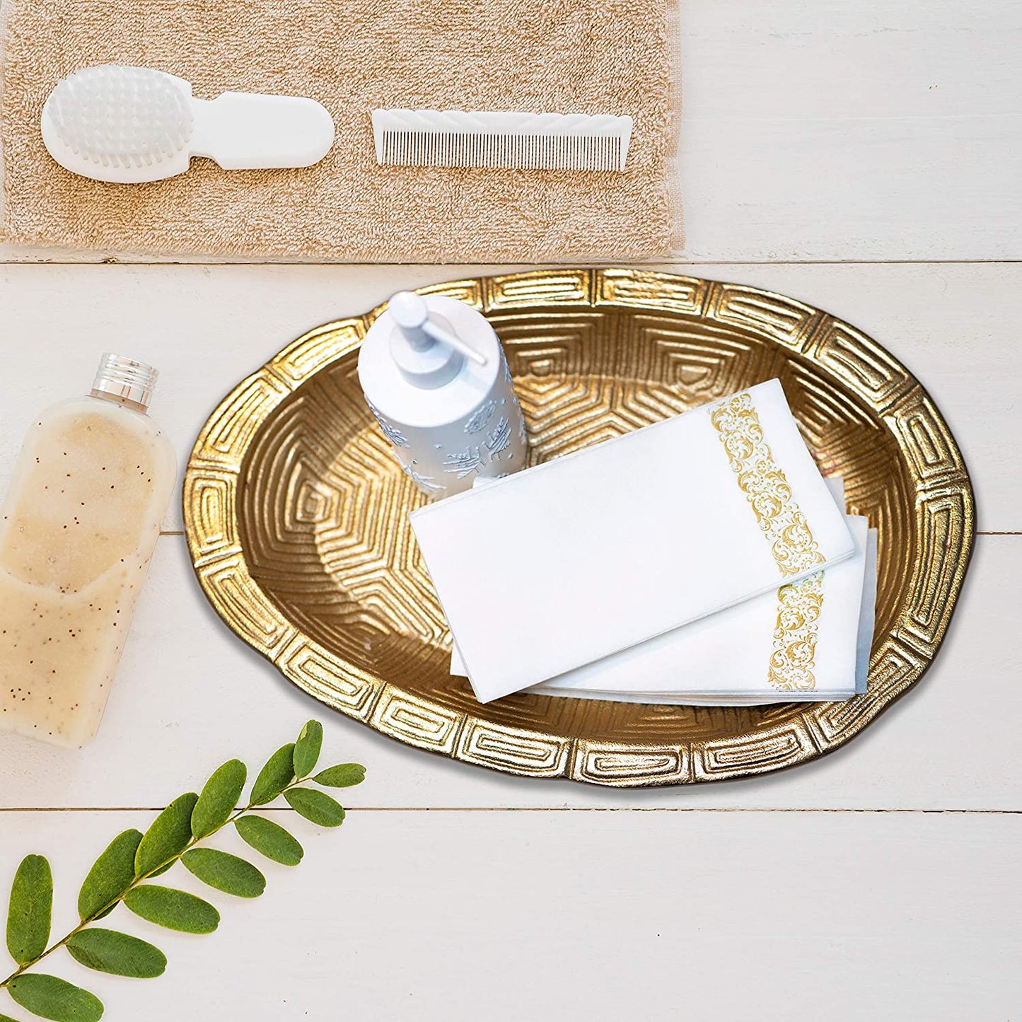 Gold Disposable Guest Napkins - Premium Quality and Durable